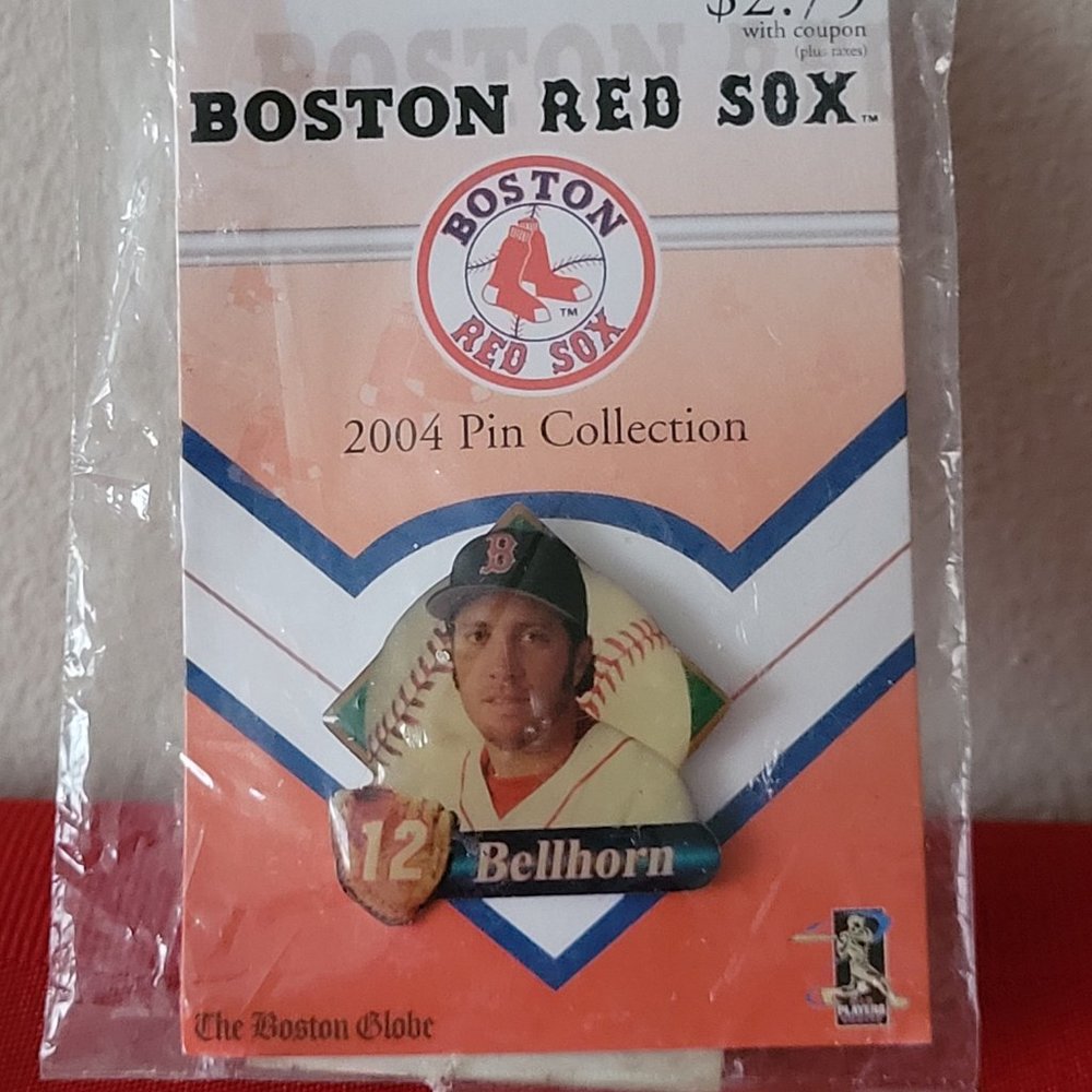 2004 BOSTON RED SOX, BELLHORN COLLECTOR PIN, MINT!